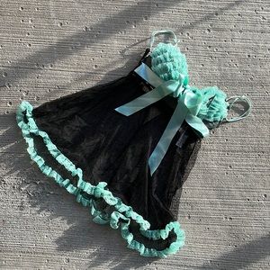 Y2K adorable babydoll lingerie with push up cups